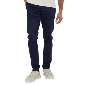 Threadbare Mens Slim Chinos / Navy/Dark Stone